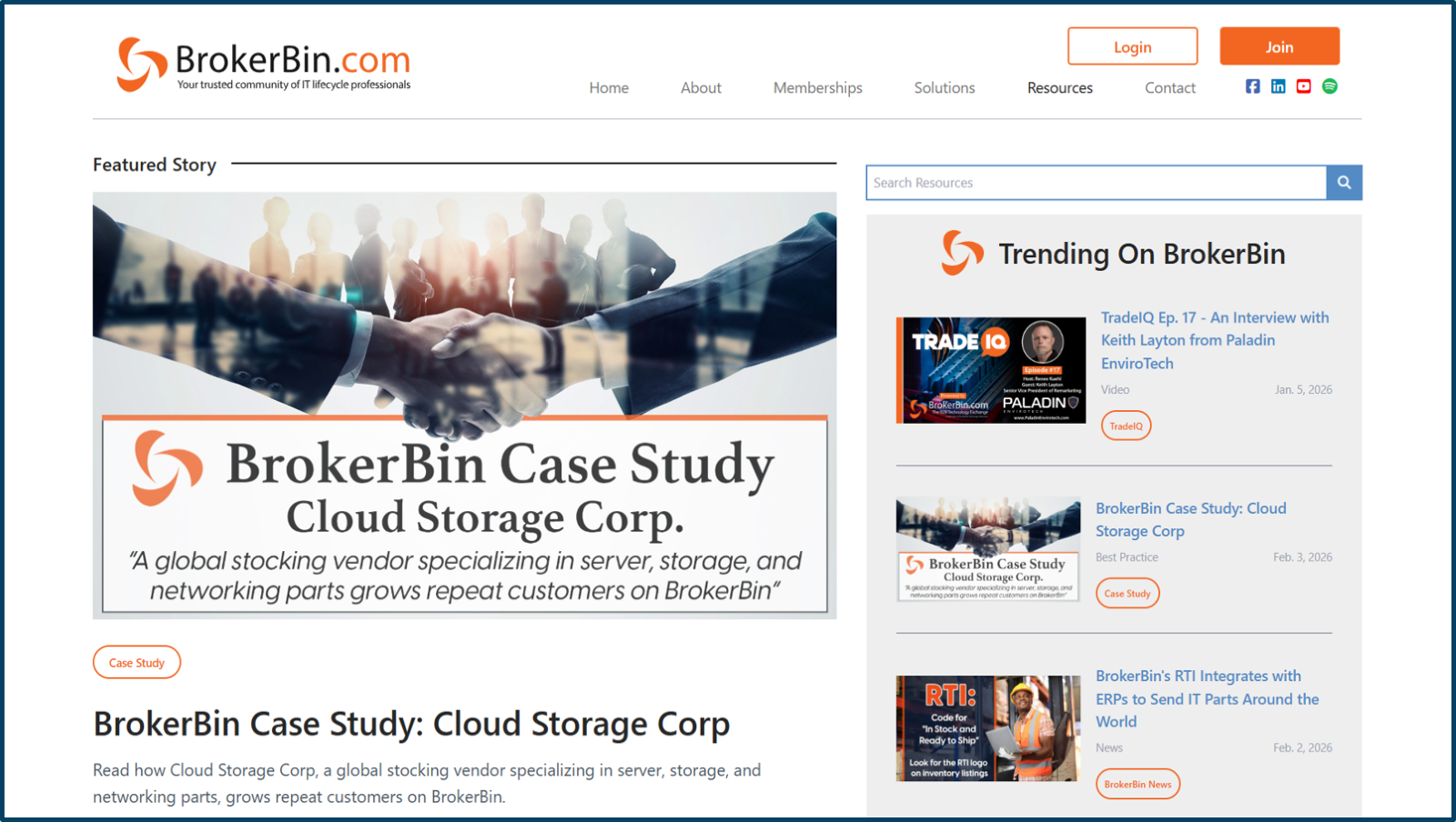 Resources on BrokerBin for IT Lifecycle professionals