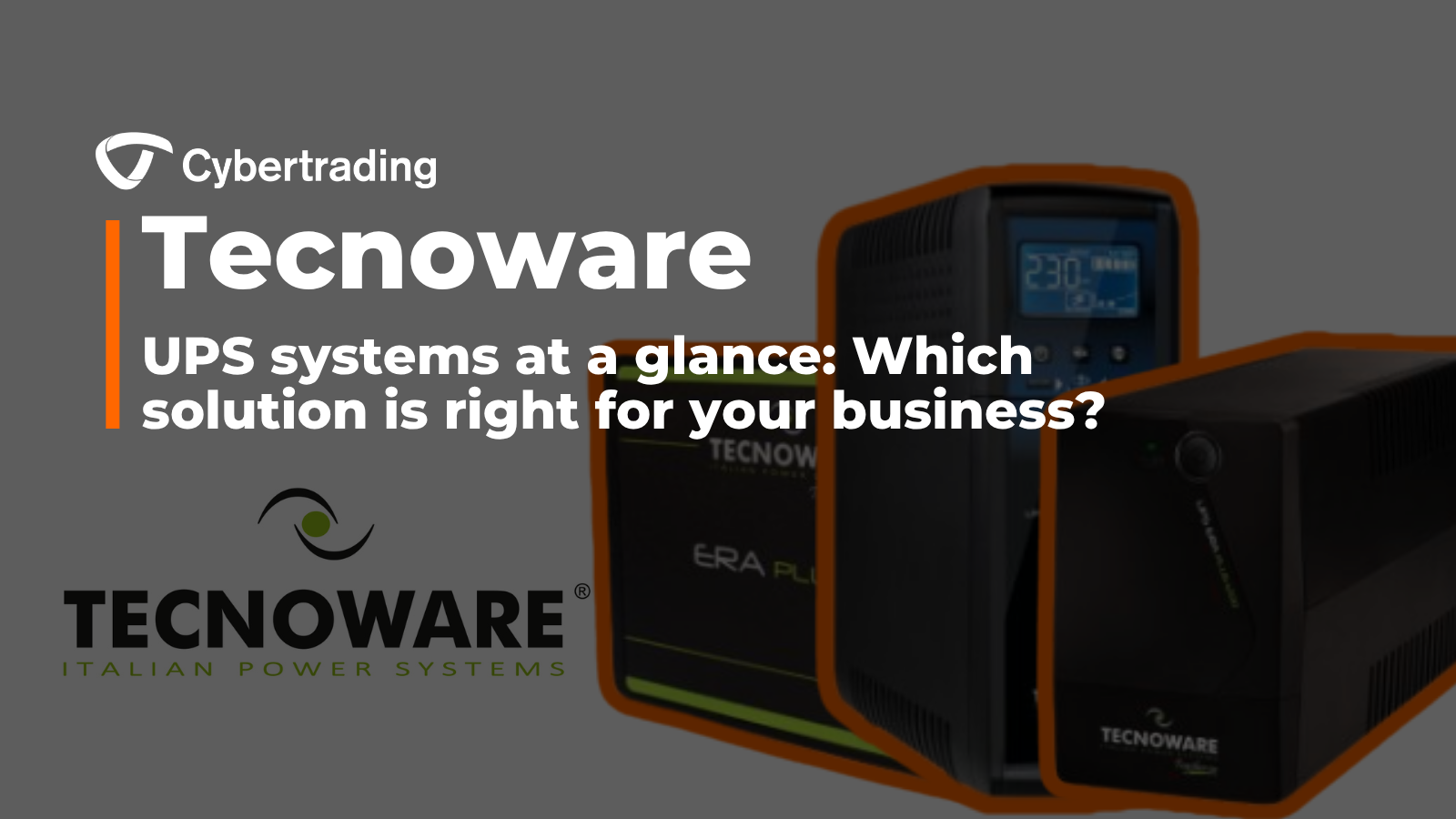 Cybertrading_Tecnoware UPS systems at a glance